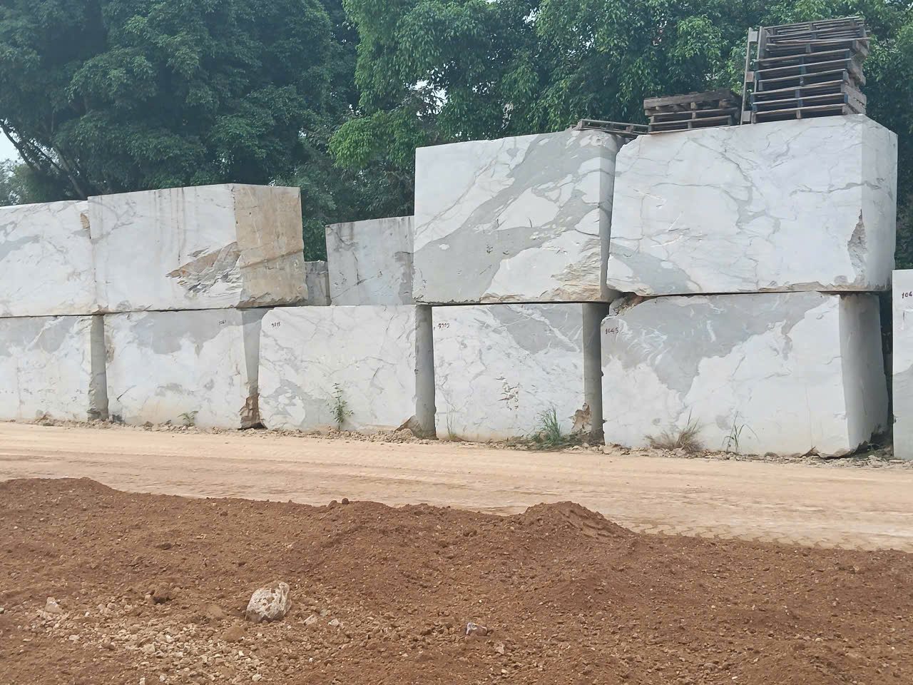 Numbered marble blocks in inventory